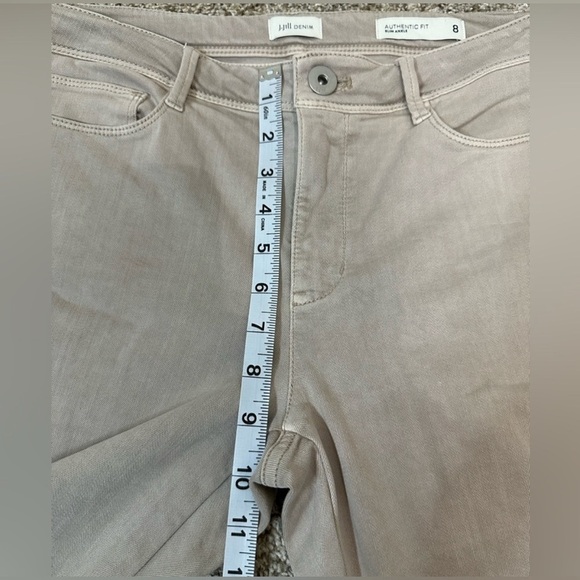 J. Jill Beige Denim Slim Ankle Stretch Pants Sz 8 - Picture 5 of 7